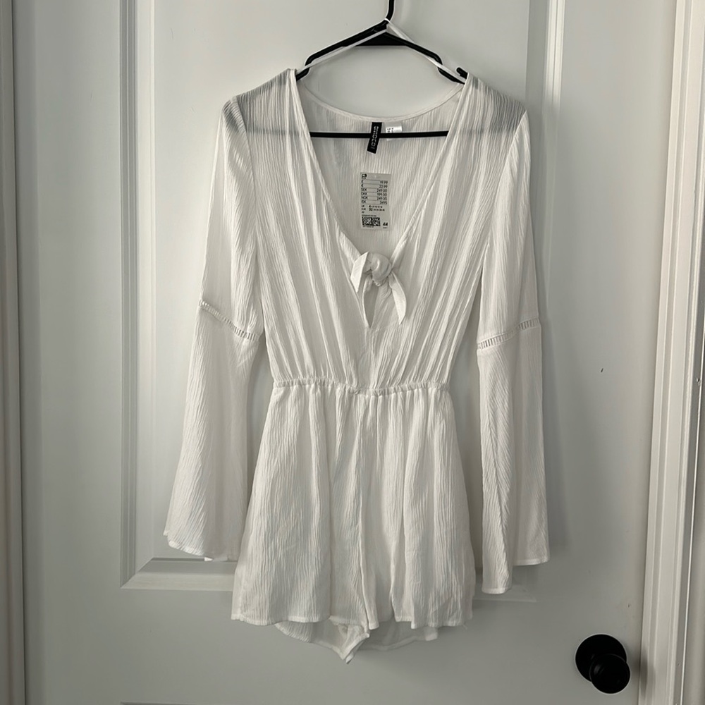 White linen romper